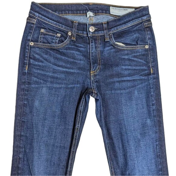 Rag & Bone Jeans Women Size 27 Skinny Blue Denim Whiskers Kensington - Picture 3 of 9